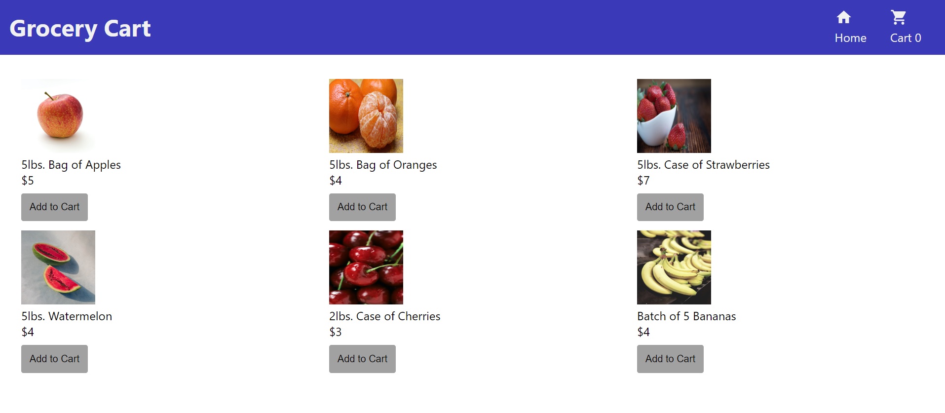 A Grocery Cart sample